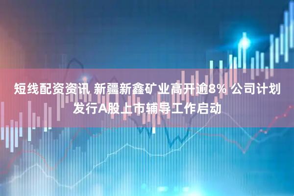 短线配资资讯 新疆新鑫矿业高开逾8% 公司计划发行A股上市辅导工作启动